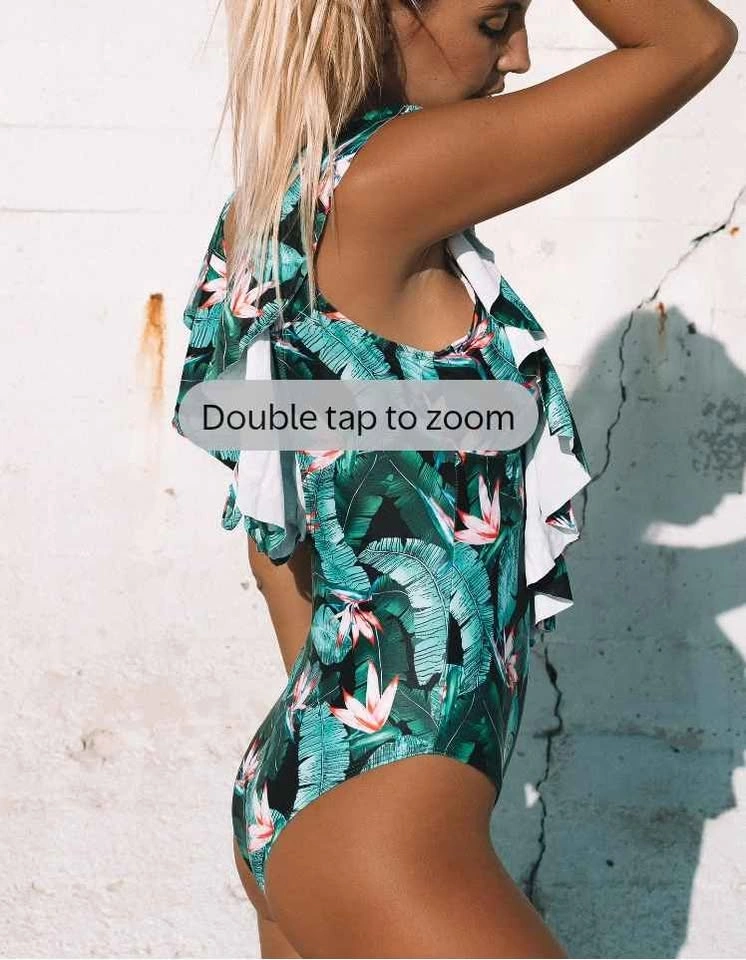 🌴 Stunning Tropical Ruffle One-Piece Swimsuit 🌴 - photo 3
