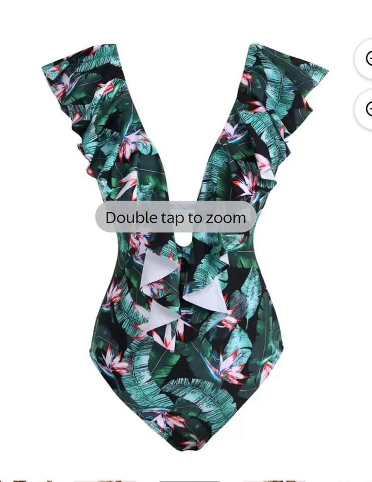 🌴 Stunning Tropical Ruffle One-Piece Swimsuit 🌴 - photo 4