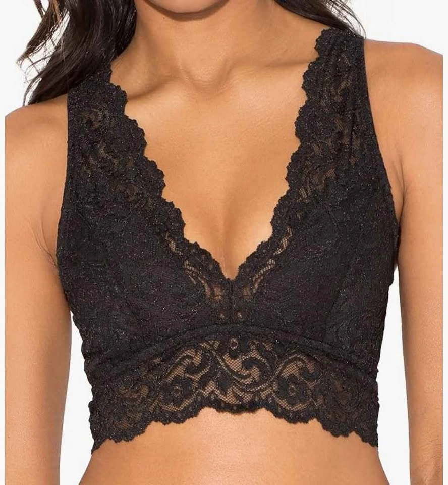 Elegant Black Lace Bralette - Stylish & Comfortable, Size L - photo 2