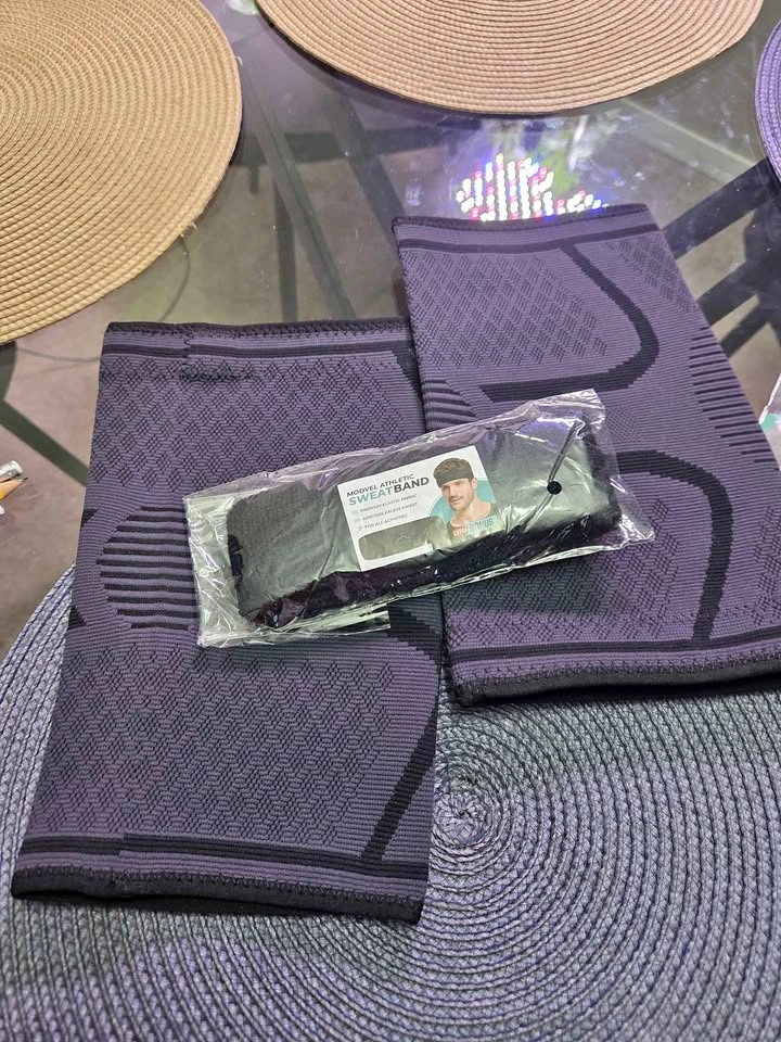 Sport Set: Knee Support Pads + Headband (Size M)
