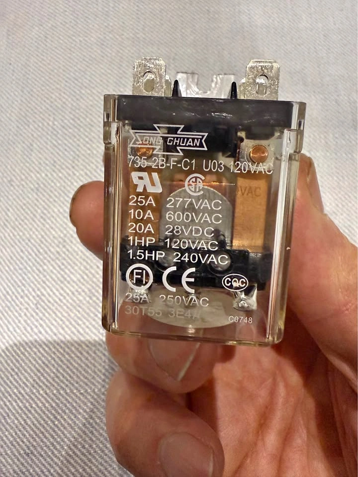 Relay 735-2B-F-C1 U03 120 VAC For GE Stove PCB909SR1SS