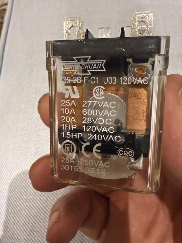 Relay 735-2B-F-C1 U03 120 VAC For GE Stove PCB909SR1SS - photo 3
