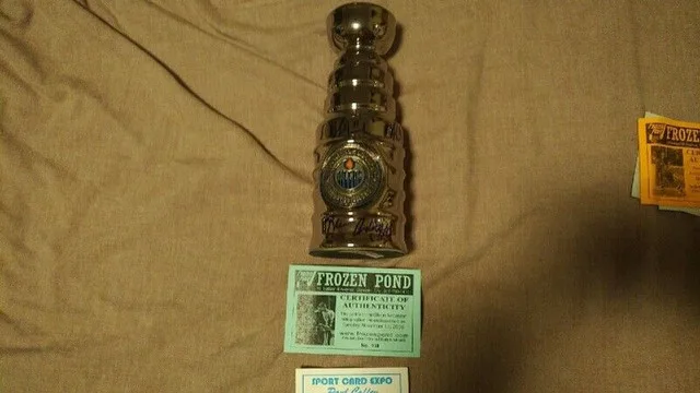 Signed 8" Stanley Cup with COA + Bobblehead thumbnail