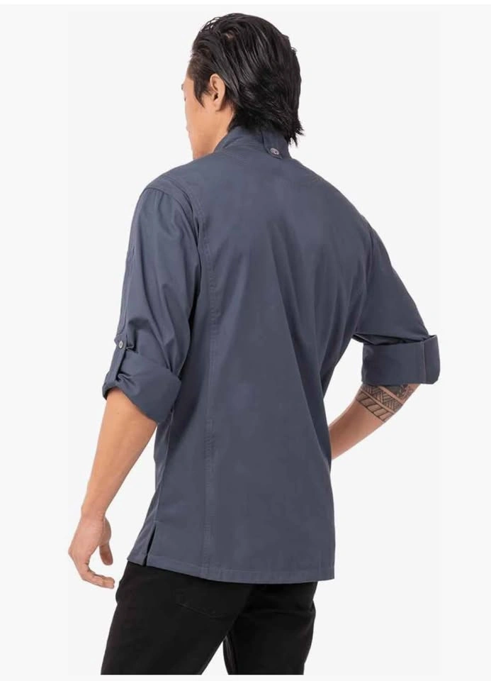 Chef Works Hartford Chef Coat - Slate Blue, Medium - photo 2