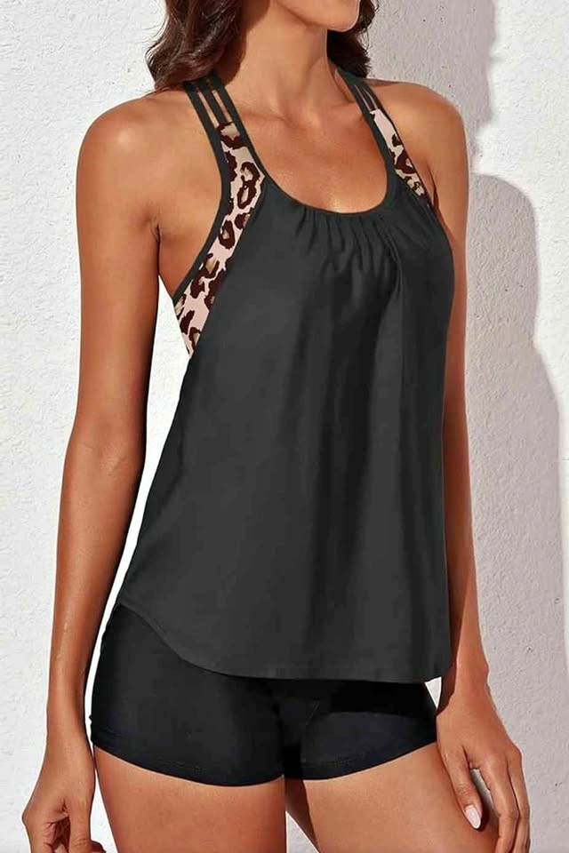Women's Leopard Print Activewear Tank - Size 2XL (NEW)