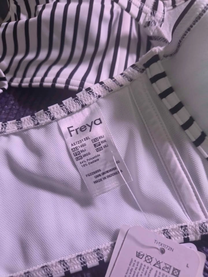 Freya Striped Halter Bikini Top – Size UK 36GG / US 36J (NEW) - photo 3