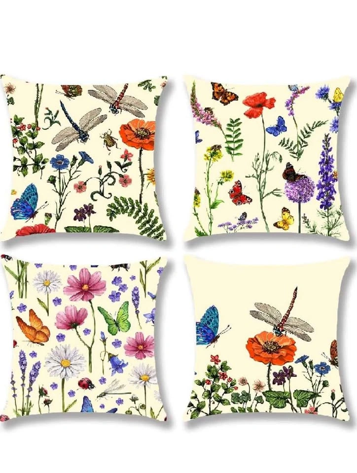 Set of Decorative Pillow Covers – "Blooming Garden" 🌸🦋 - photo 2