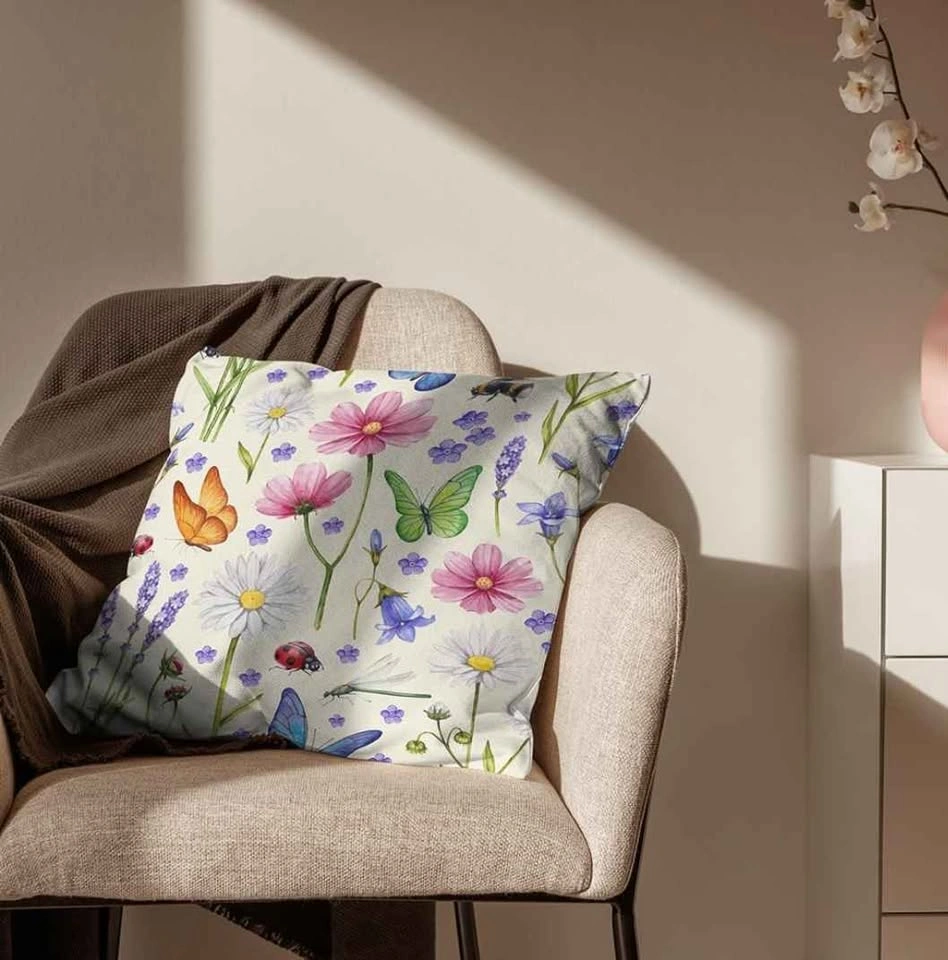 Set of Decorative Pillow Covers – "Blooming Garden" 🌸🦋 - photo 3