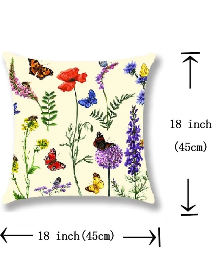 Set of Decorative Pillow Covers – "Blooming Garden" 🌸🦋 - photo 4