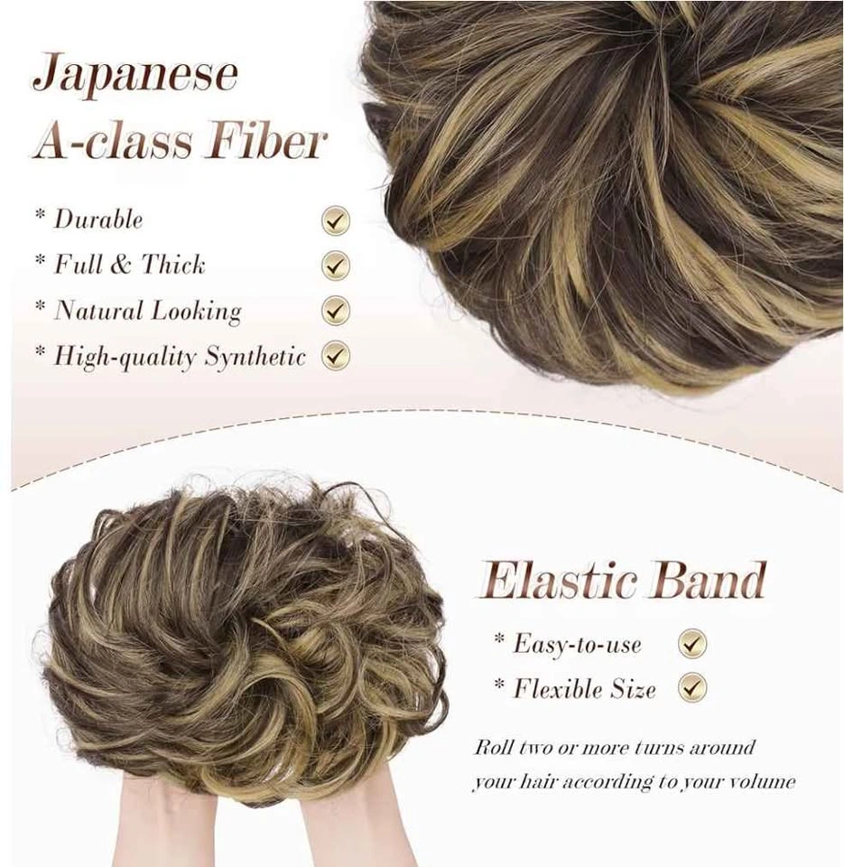 Premium Messy Bun Hair Piece - Japanese A-class Fiber (New) - photo 2