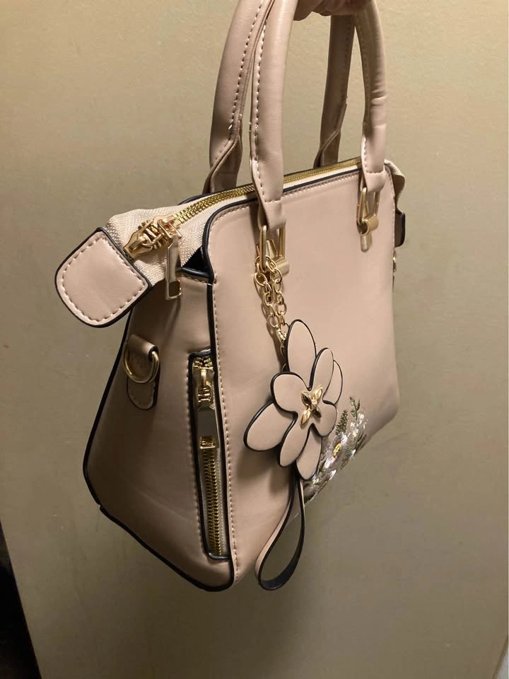 Brand new 2pc large capacity khaki handbag set for women - photo 3