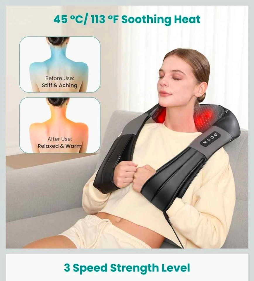 Nekteck Shiatsu Back Neck Massager w/ Heat - photo 2