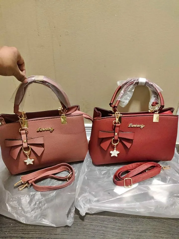 Brand new beautiful pink and marron Color women hand bags