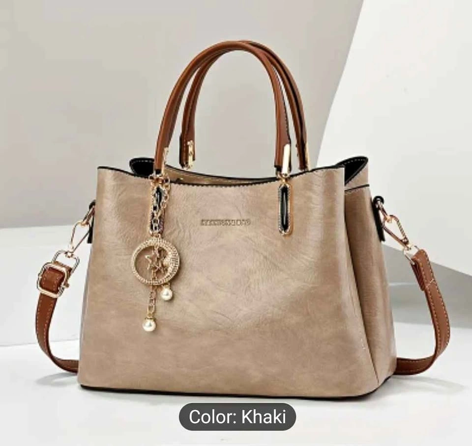 Brand new large capacity khaki color beautiful hand bag for wome