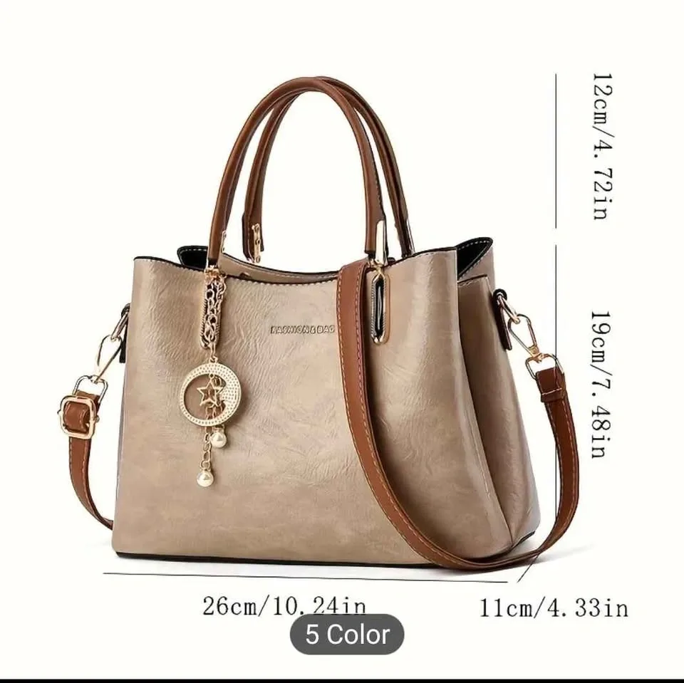 Brand new large capacity khaki color beautiful hand bag for wome - photo 2
