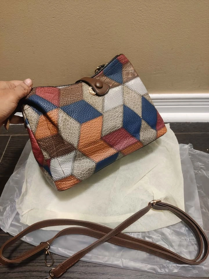 Stylish Color Block Check Pattern Handbag - Large Capacity - photo 4