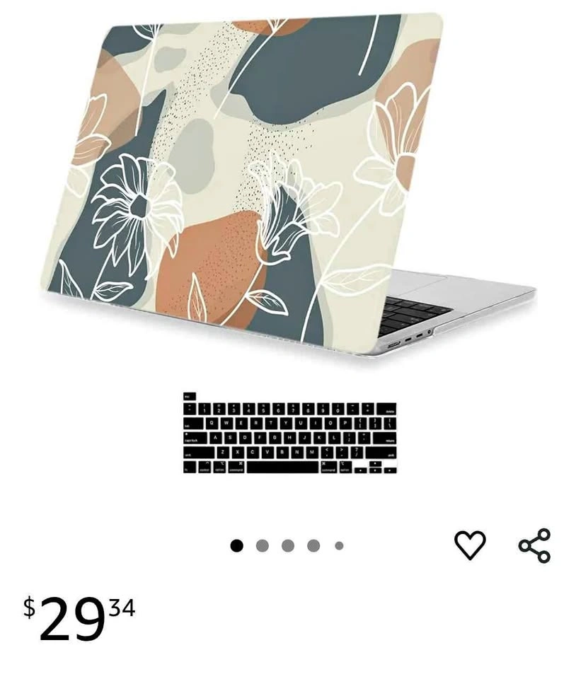 Protective Case & Keyboard Cover, Art Flower