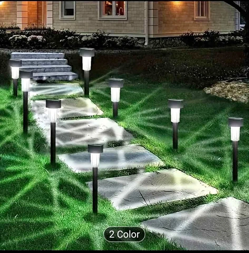 Set of 10 Solar Pathway Lights for Outdoor Yard & Patio