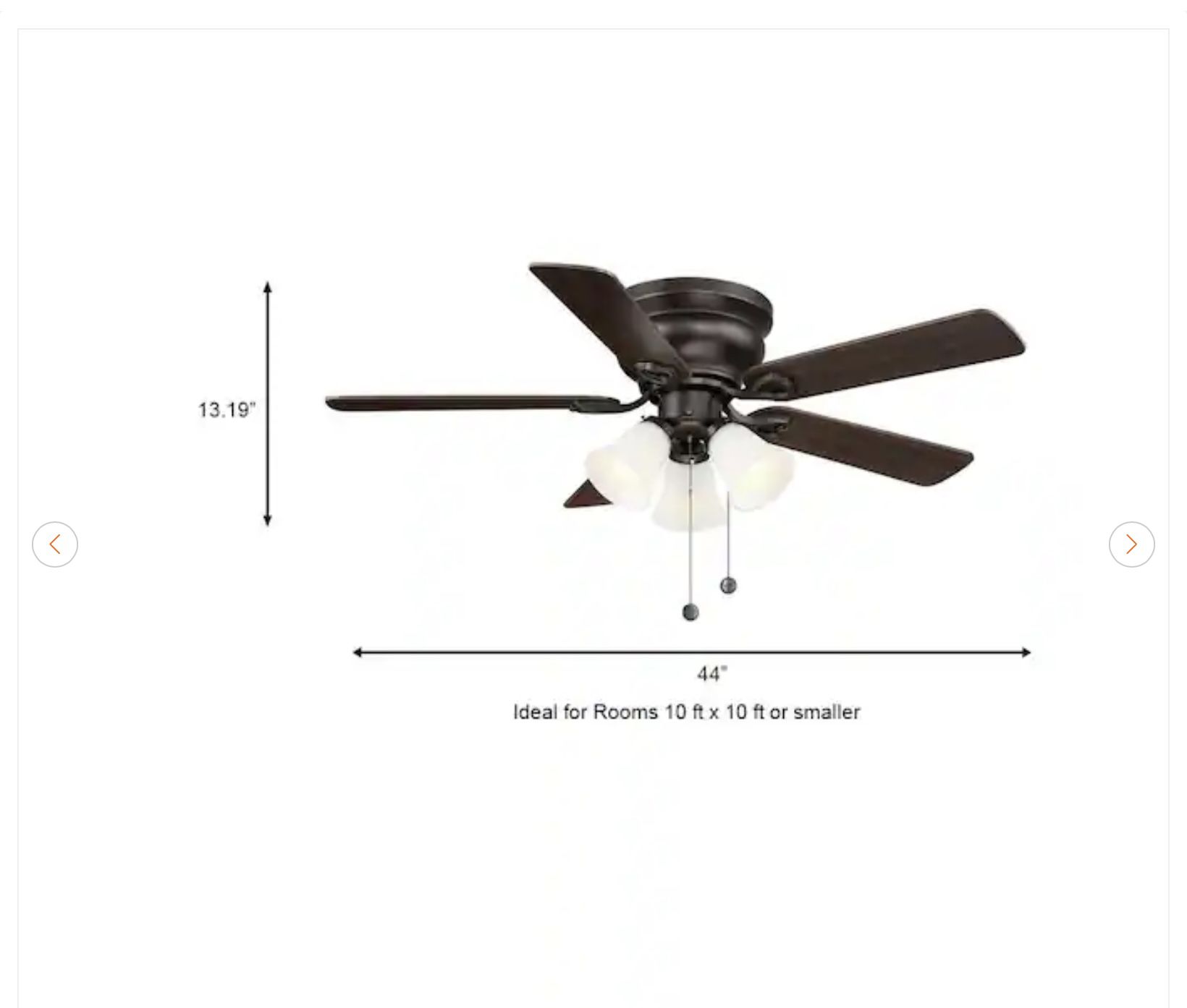 Hampton Bay Clarkston II 44 in. LED Ceiling Fan - New - photo 3