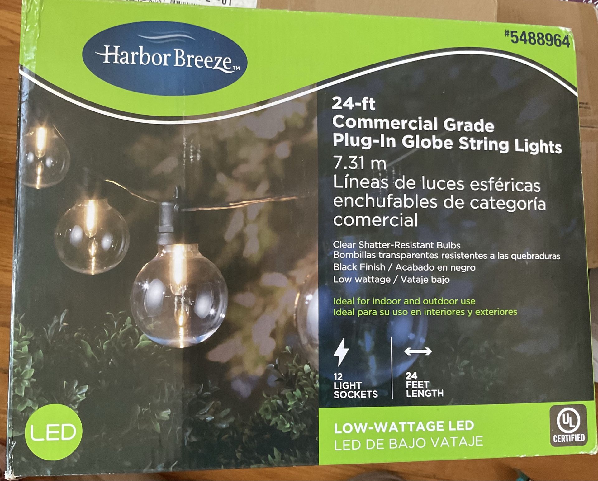 Harbor Breeze 24-ft Outdoor String Lights - 12 LED Globes