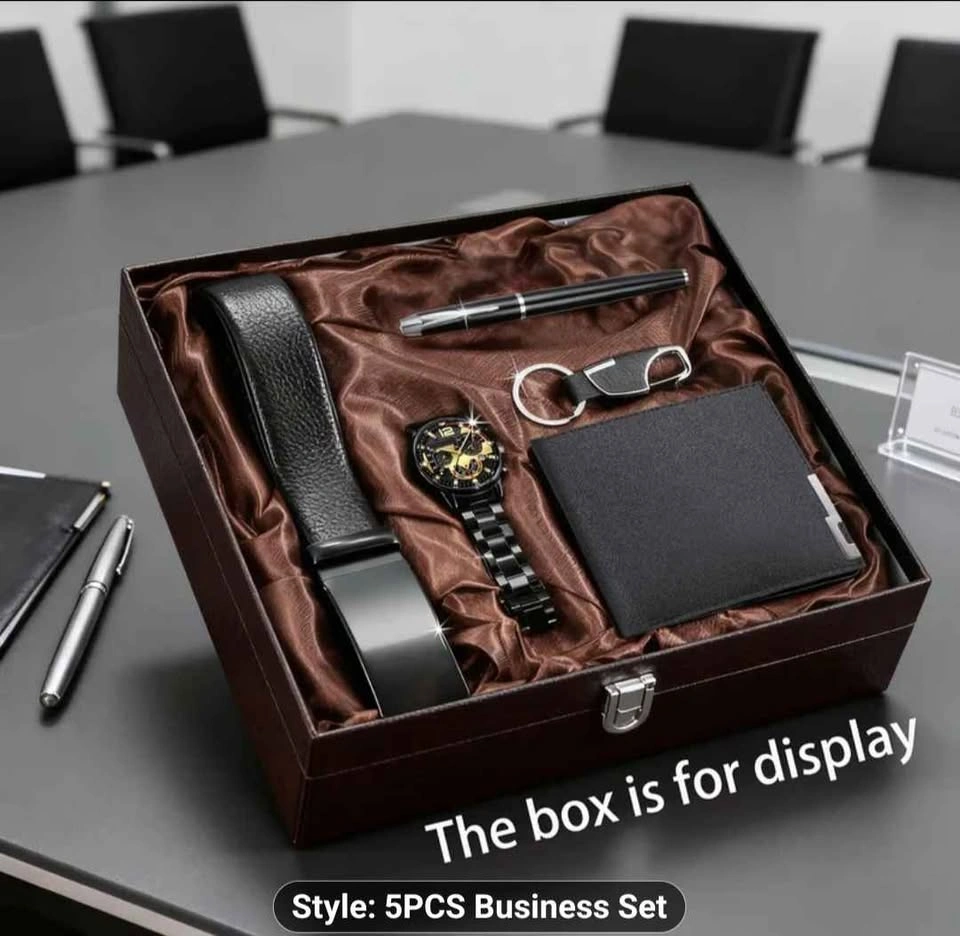 Elegant Luxury Gift Set: Watch, Wallet, Glasses, Pen, Key Ring - photo 2