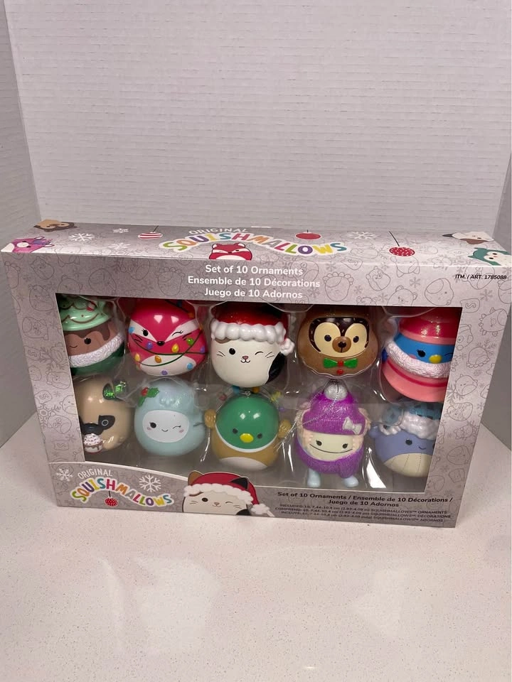 Original Squishmallows 10-Pack Christmas Ornaments