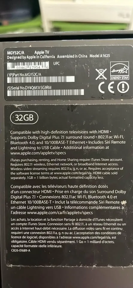 Apple tv 32GB image indicator(6)