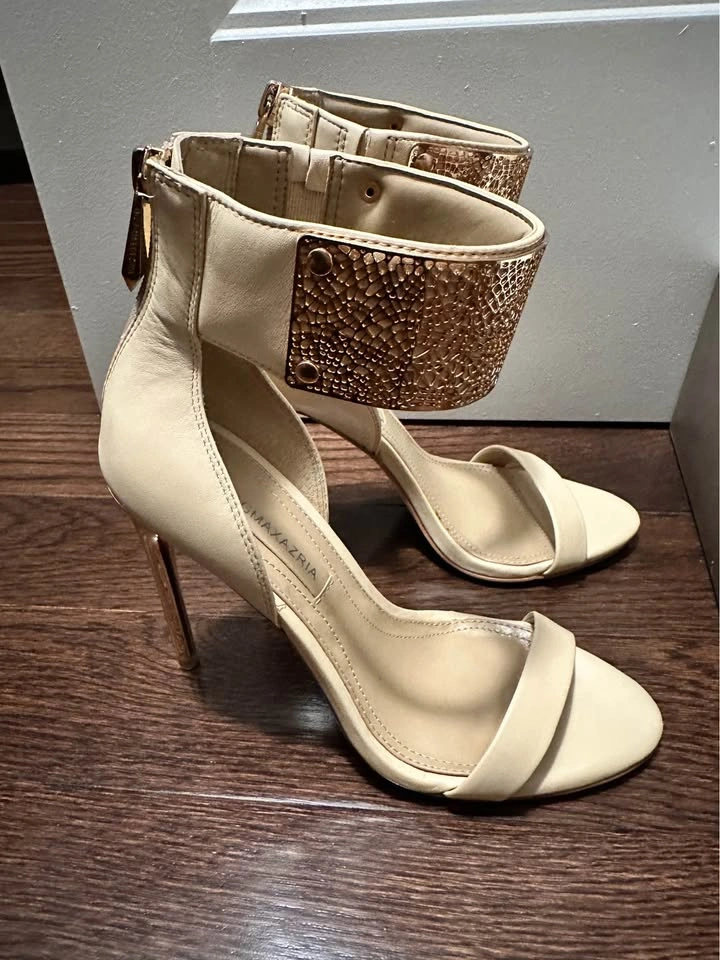BCBGMAXAZRIA Gold Cuff Stiletto Sandals - photo 2
