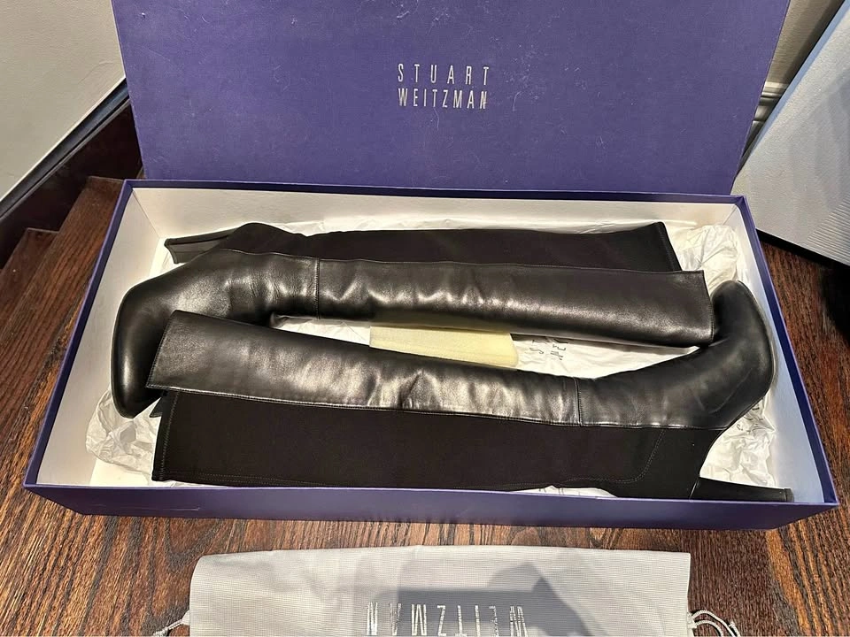 Stuart Weitzman Leather Heels Boots Size 9