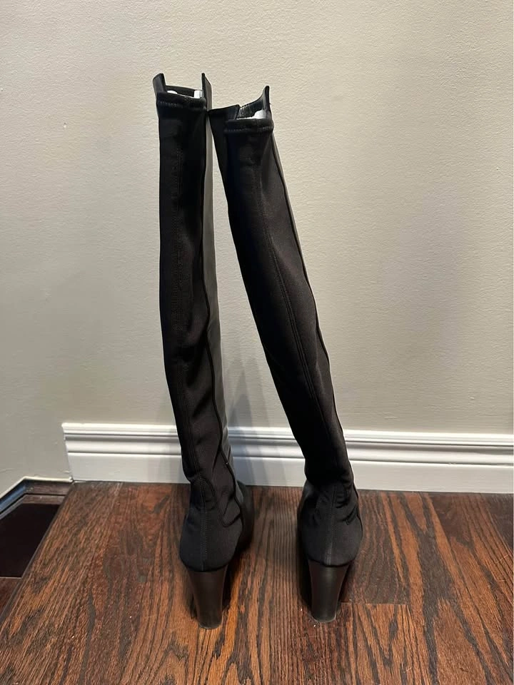 Stuart Weitzman Leather Heels Boots Size 9 - photo 4