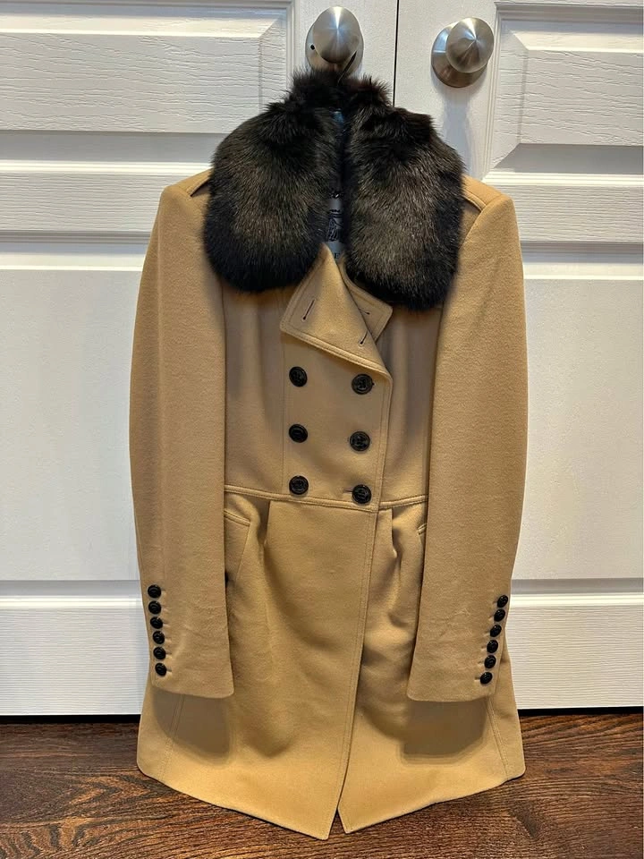 Burberry Wool Cashmere Women Coat Jacket Size 4