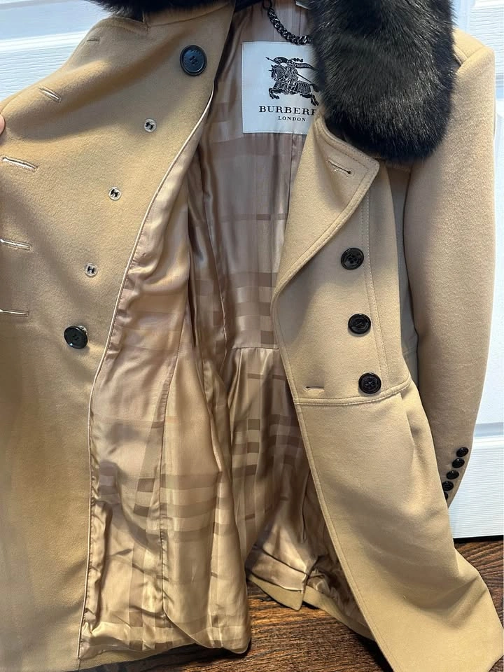Burberry Wool Cashmere Women Coat Jacket Size 4 - photo 4
