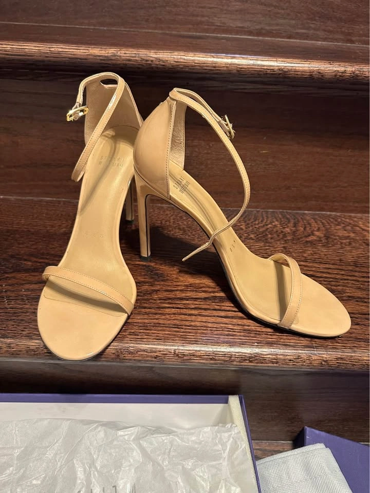 Stuart Weitzman Nude Heels Pump Shoes Size 8.5 - photo 3