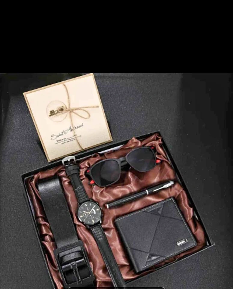 6pcs Men's Quartz Watch Gift Set