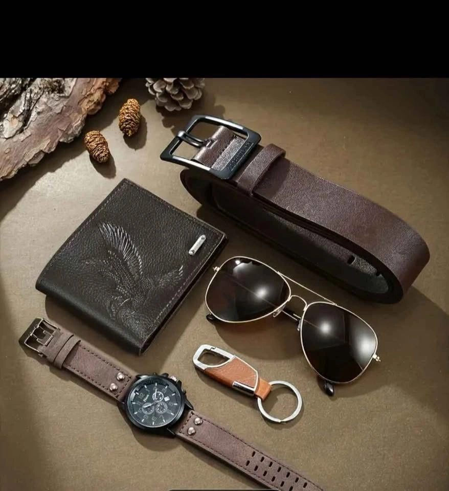 Classic 5pcs Men's Fashion Casual Luxury Business Watch Set - photo 3