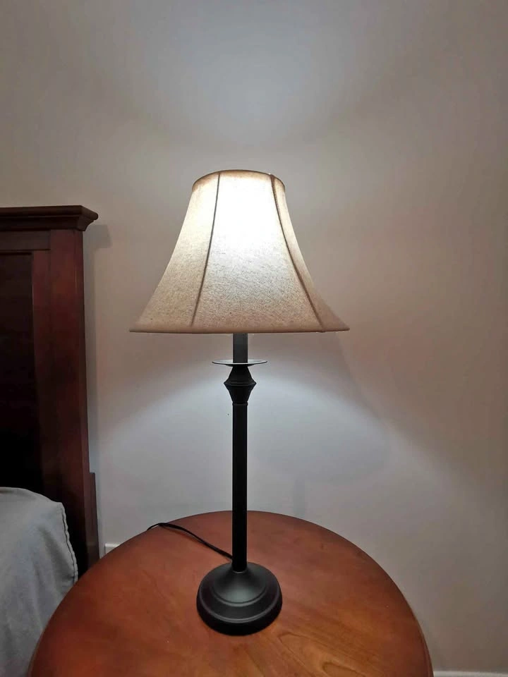 Black Table and Floor Lamp Set- 4pc