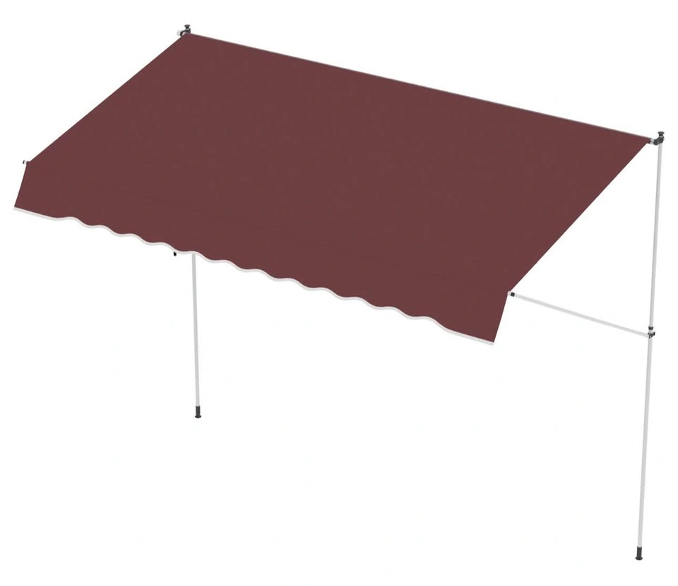 Outsunny 10x5ft Patio Retractable Awning - Wine Red - photo 3