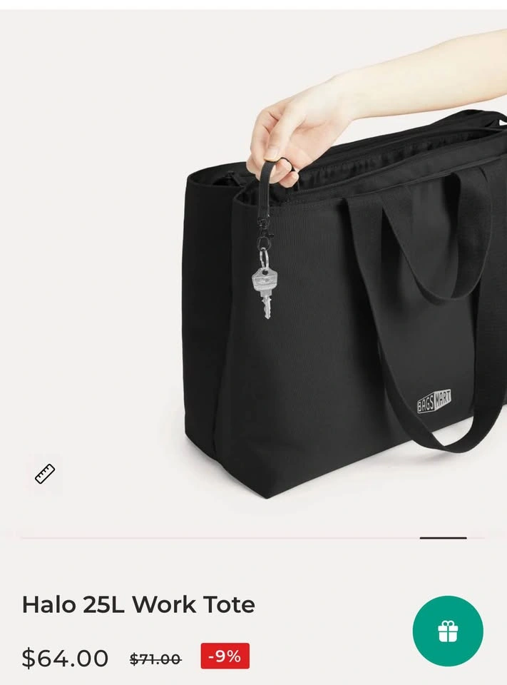 Halo 25L Work Tote – 15.6” Laptop Compartment, Waterproof - photo 3