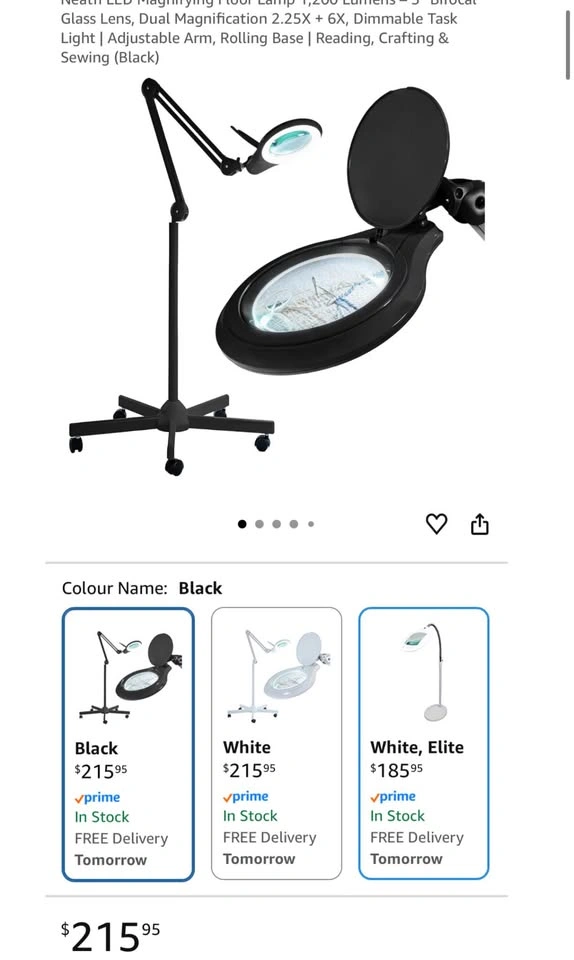Neatfi LED Magnifying Lamp with Clamp - 1200 Lumens, 5" Lens - photo 2