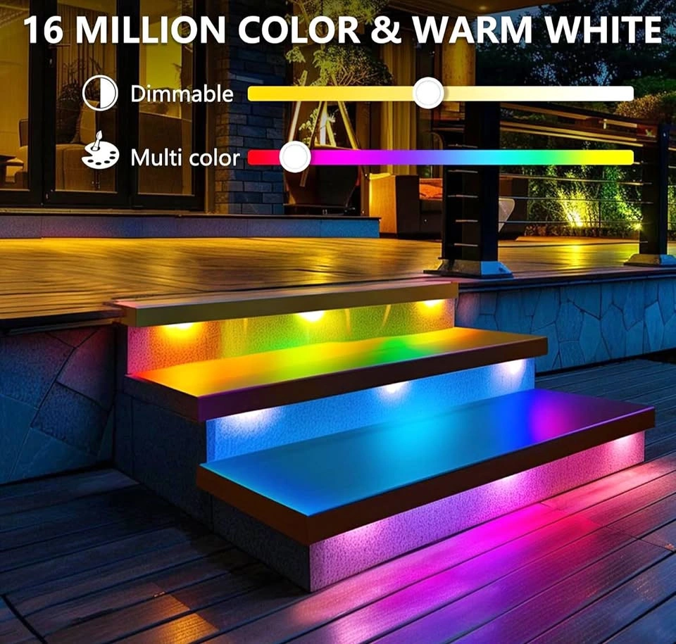 8-Pack 7” RGB LED Hardscape Lights