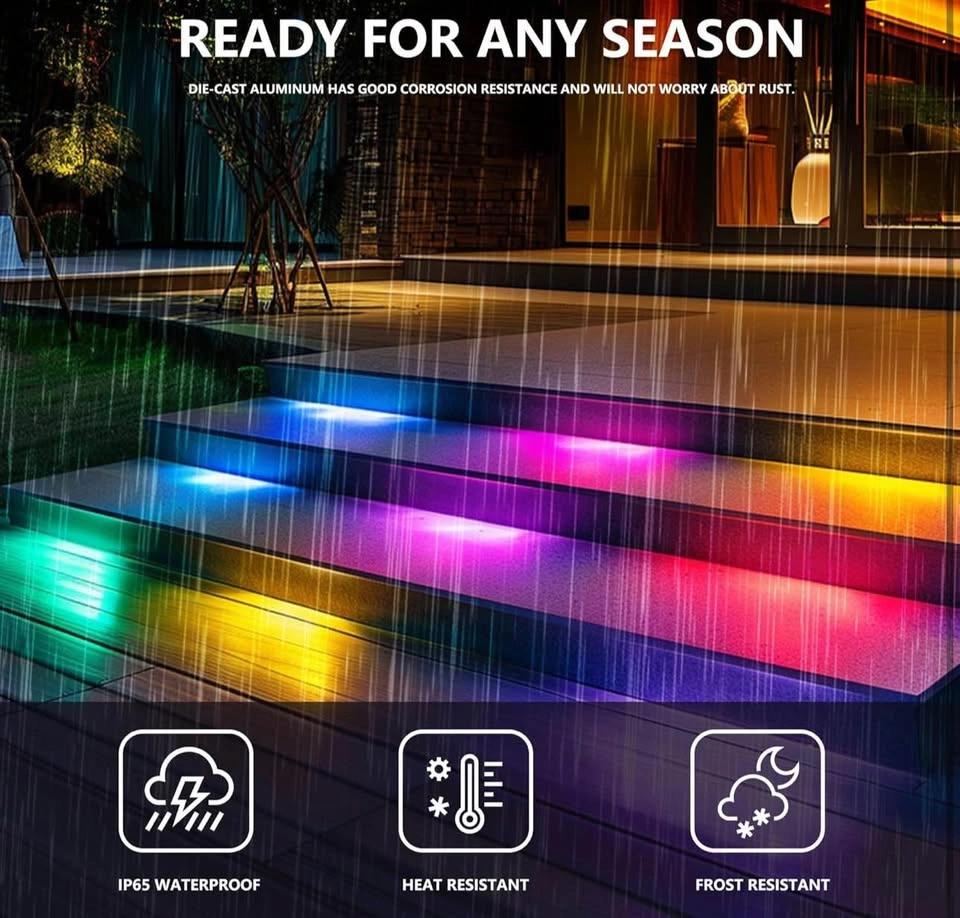 8-Pack 7” RGB LED Hardscape Lights - photo 2