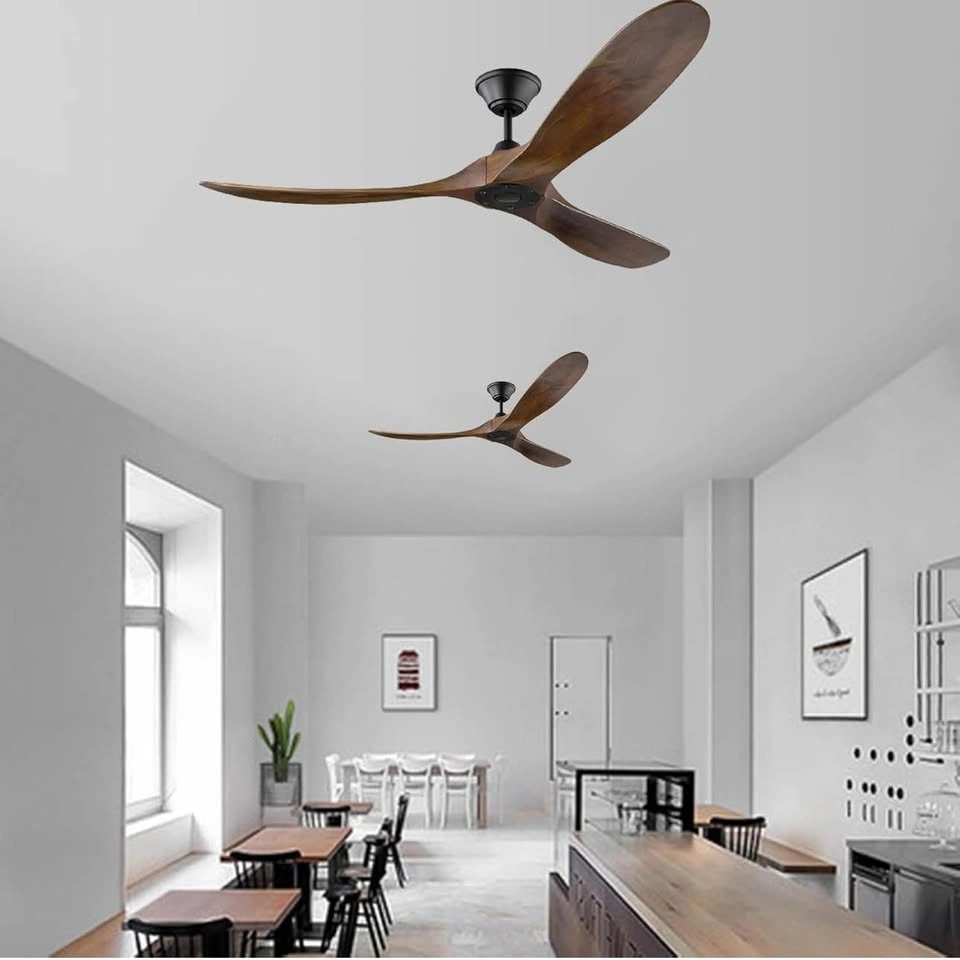 70" Wood Ceiling Fan with Remote - 3 Blade, 6 Speed DC Motor - photo 4