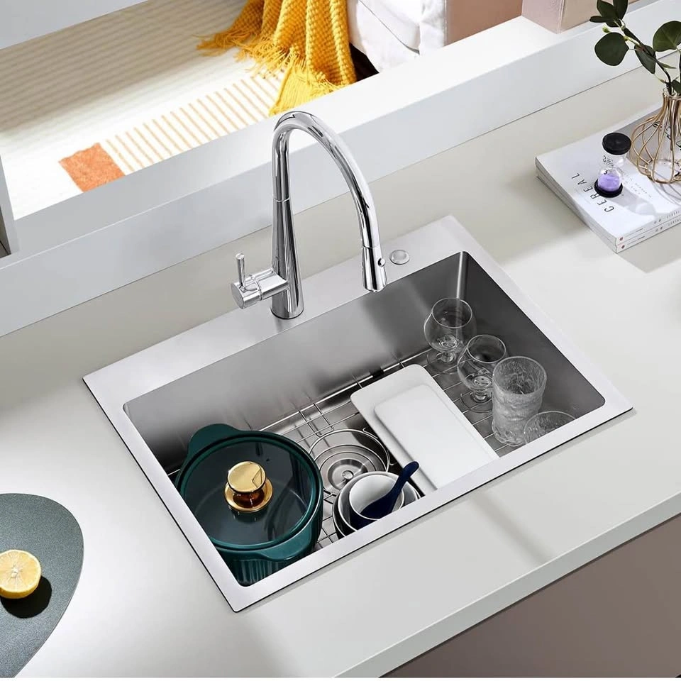25" Drop-In Kitchen Sink - 18 Gauge Stainless Steel