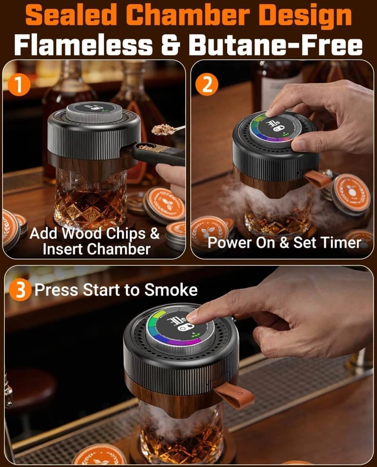 (New) Electric Whiskey Smoker Kit with Adjustable Smoke Control - photo 5