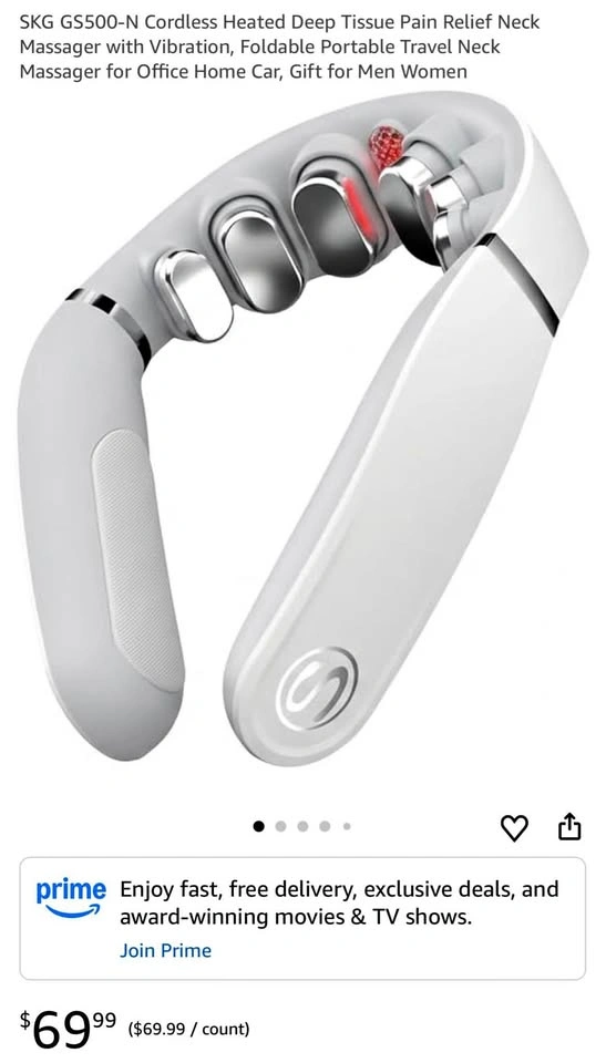(New) SKG Cordless Neck Massager