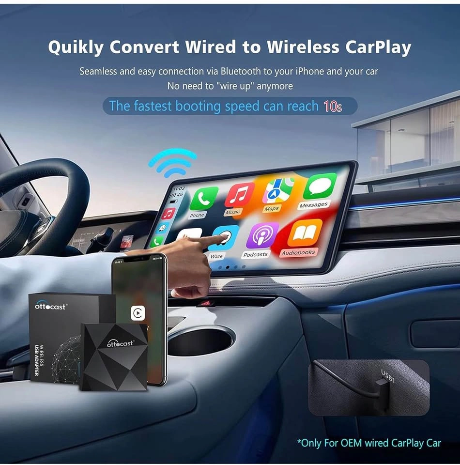 (New) Wireless CarPlay Adapter for Apple iPhone - photo 2