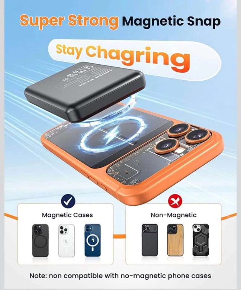 12,000mAh 20W Magnetic Power Bank - photo 2
