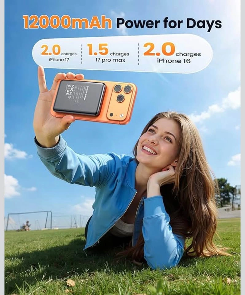 12,000mAh 20W Magnetic Power Bank - photo 3