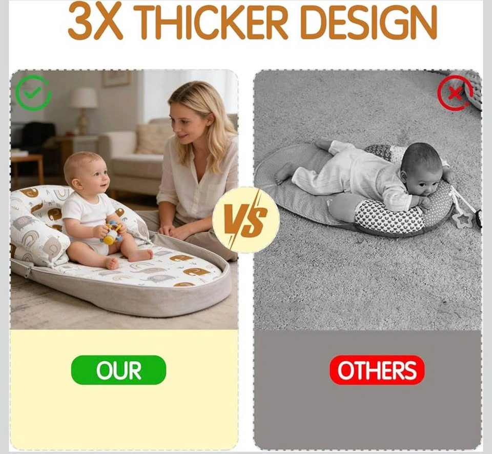 (New) Tummy Time Mat, Foldable for Floor, Couch & Travel - photo 3