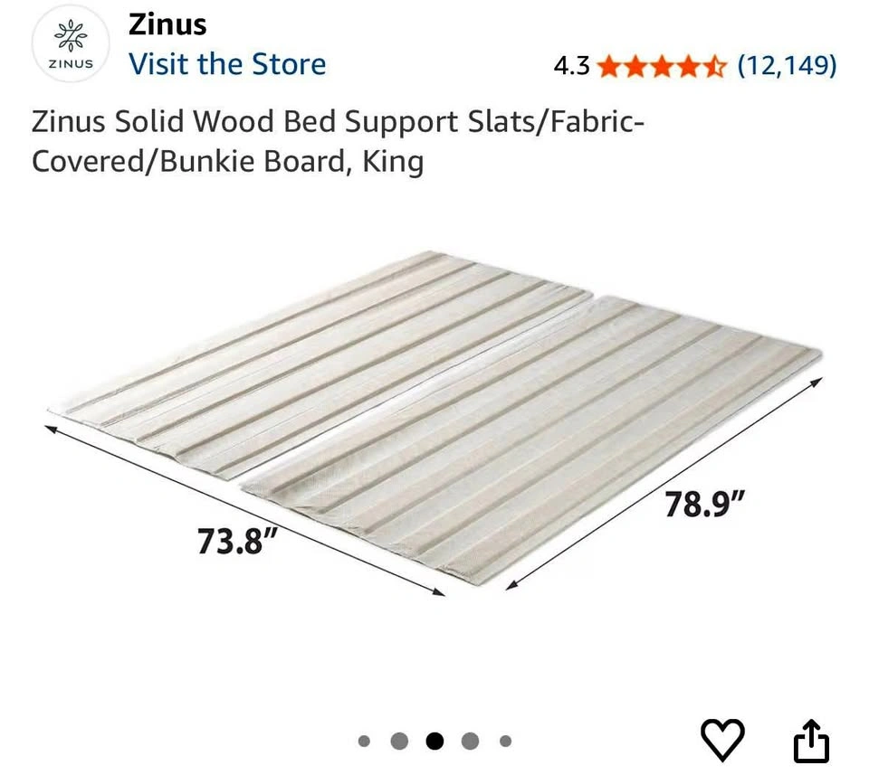 Solid wood bed support slats - King Size